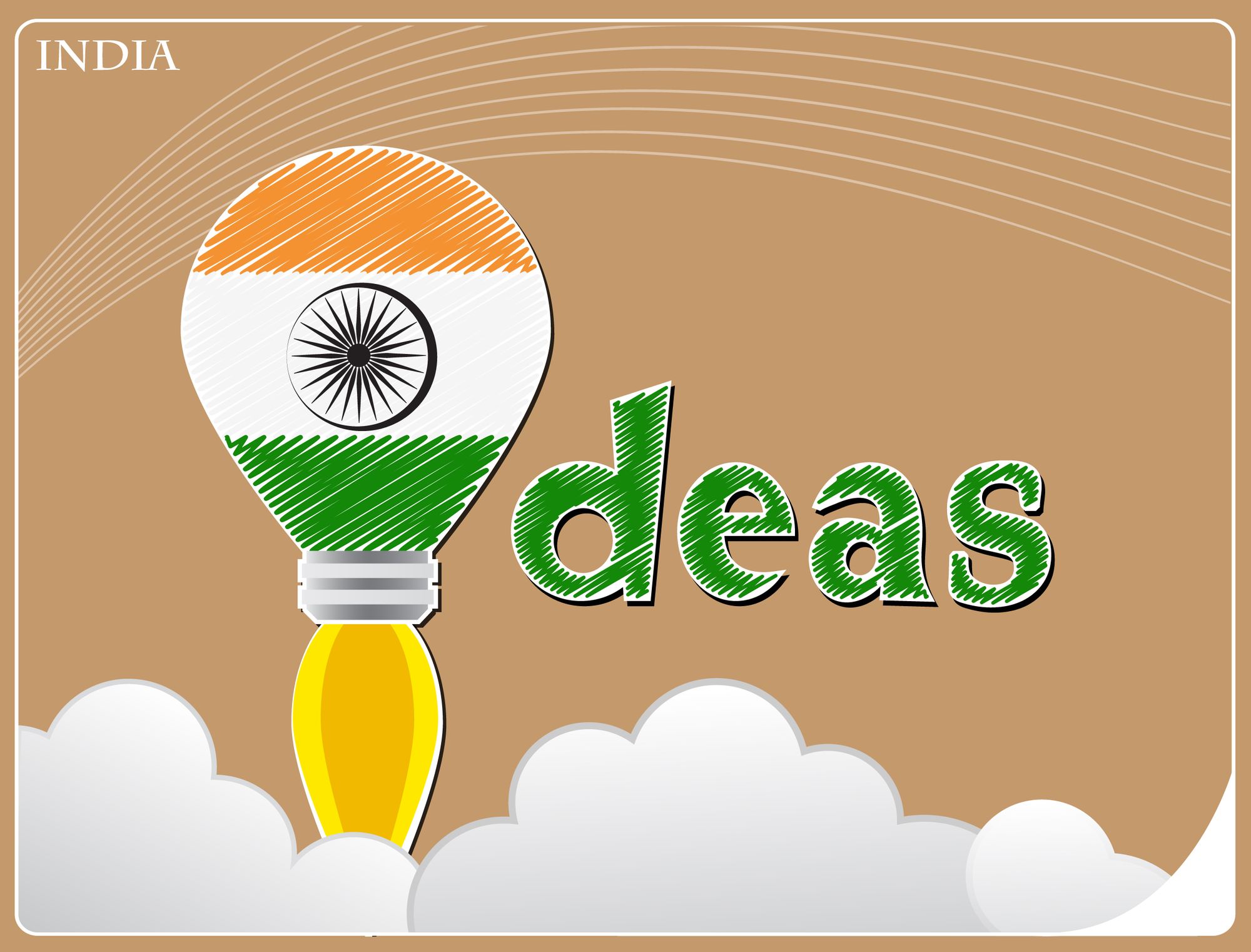 Idea concept made from the flag of India